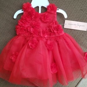 Infant girls red dress